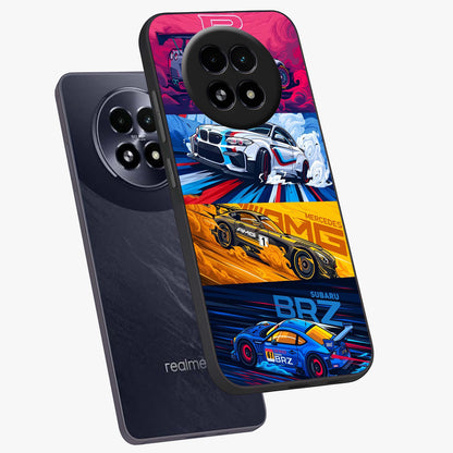 JDM Sports Car Glass Case displayed in angled mockup highlighting sleek Japanese racing car design with automotive aesthetic.