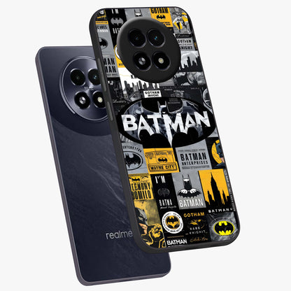 Knight Gotham Rise Glass Case displayed in angled mockup highlighting powerful knight silhouette design with dramatic aesthetic.