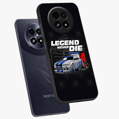 Midnight Racing Legacy Glass Case displayed in angled mockup highlighting dynamic automotive design with bold midnight aesthetic.