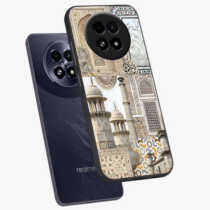 Mughal Marble Legacy Glass Case displayed in angled mockup highlighting elegant heritage marble artwork with royal aesthetic.