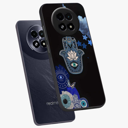 Mystic Hand Aura Glass Case displayed in angled mockup highlighting magical aura design with spiritual aesthetic style.
