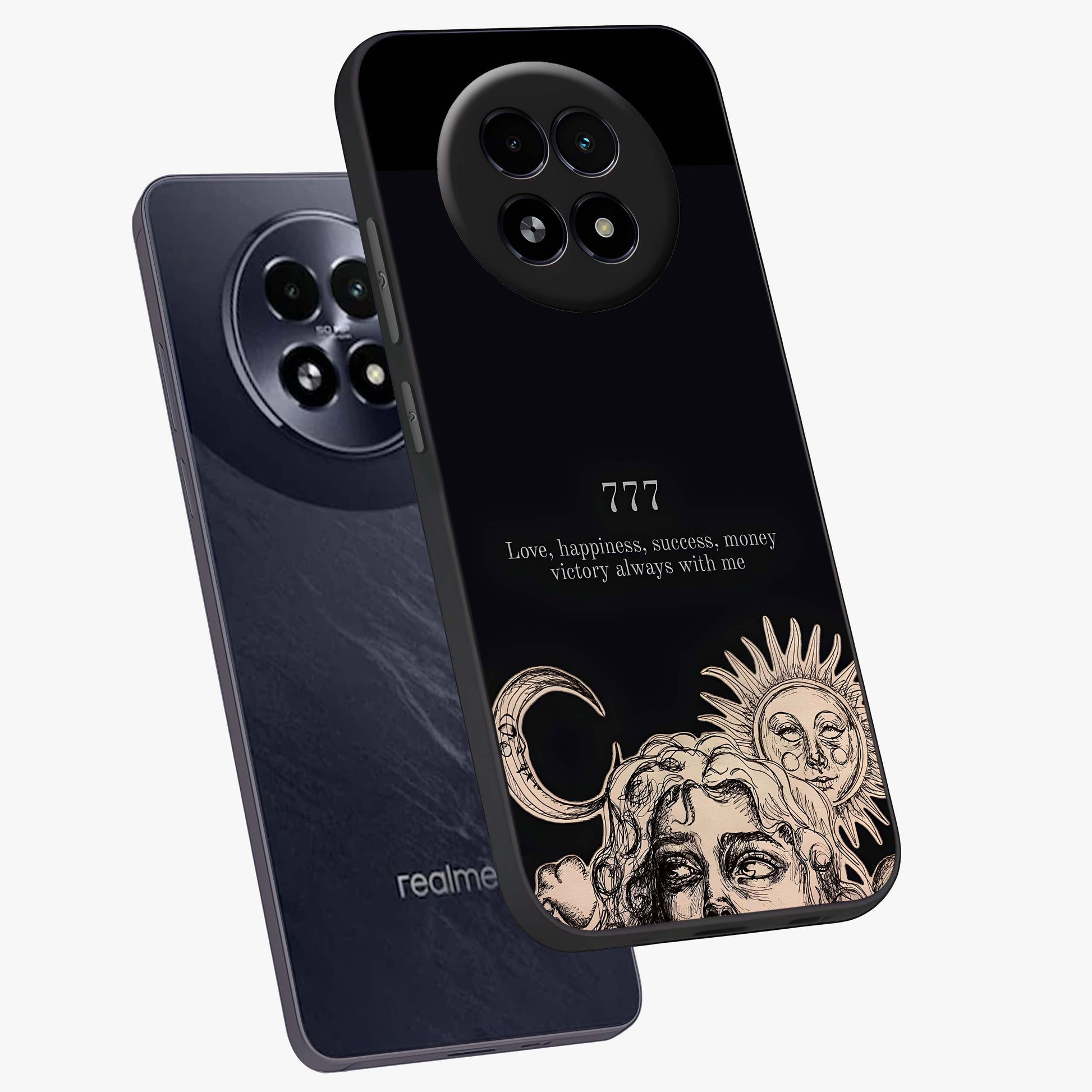 Mystic Victory Aura Glass Case displayed in angled mockup highlighting energetic aura design with bold mystical aesthetic.