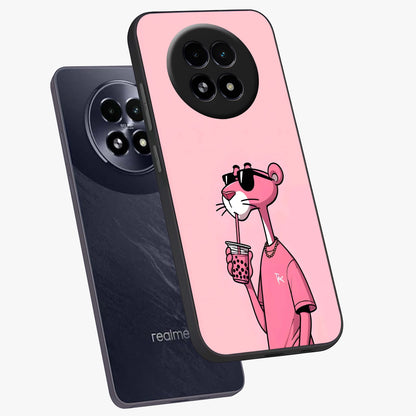 Pink Panther Glass Case displayed in angled mockup highlighting playful cartoon character design with vibrant pink aesthetic.