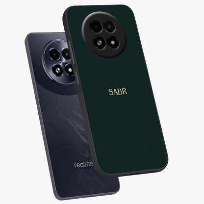 Sabr Minimal Patience Glass Case displayed in angled mockup highlighting simple inspirational design with clean aesthetic style.