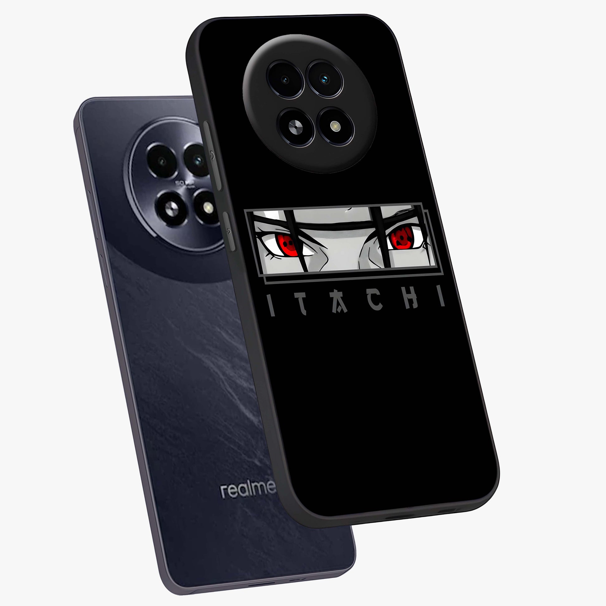 Scarlet Gaze Dominance Glass Case displayed in angled mockup highlighting intense visual design with bold scarlet aesthetic.