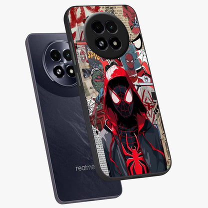 Spider Collage Street Glass Case displayed in angled mockup highlighting dynamic street style collage design with comic aesthetic.