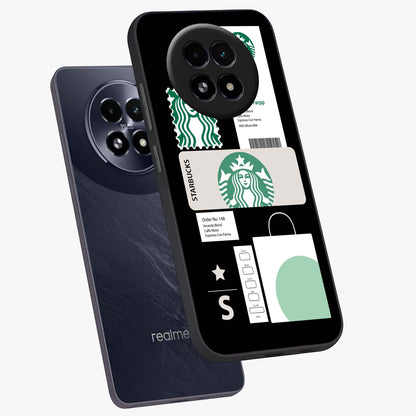 Starbucks Mocha Glass Case displayed in angled mockup highlighting stylish mocha themed design with cozy café aesthetic.