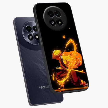 Thunder Flame Execution Glass Case displayed in angled mockup highlighting dramatic fire themed design with intense fantasy aesthetic.