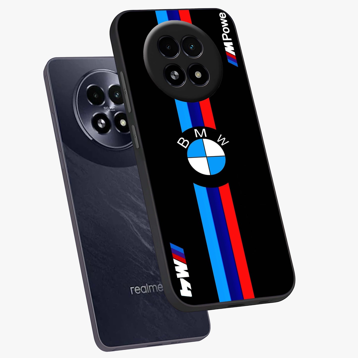 Turbo BMW Beast Glass Case displayed in angled mockup highlighting sleek racing car design with bold automotive aesthetic.