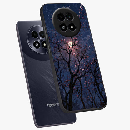 Twilight Sakura Serenade Glass Case displayed in angled mockup highlighting delicate sakura flower design with dreamy aesthetic.