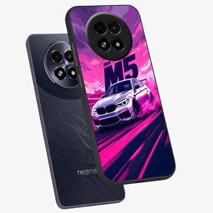 Velocity Drift Pulse Glass Case displayed in angled mockup highlighting dynamic drift design with sporty automotive aesthetic.