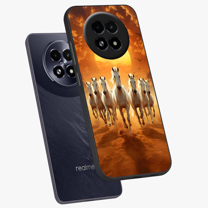 Wild Sunset Majesty Glass Case displayed in angled mockup highlighting vibrant sunset sky design with scenic aesthetic.