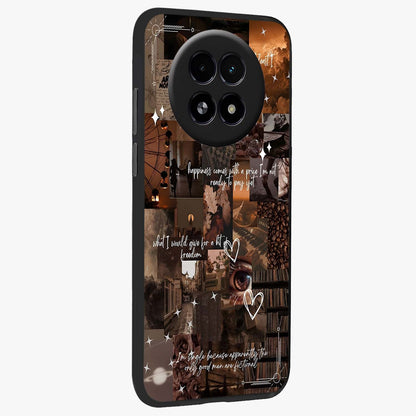 Bittersweet Aesthetic Chaos Glass Case upright view showcasing bold artistic chaos design with modern aesthetic style.
