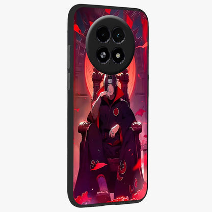 Blood Moon Sovereign Glass Case upright view showcasing powerful moon inspired artwork with cosmic aesthetic style.