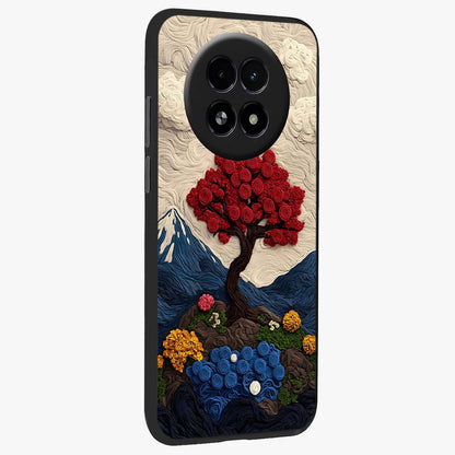 Eternal Nature Tapestry Glass Case upright view showcasing elegant nature tapestry design with decorative style.