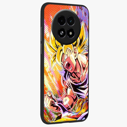 Firing Goku Glass Case upright view showcasing energetic anime artwork with bold warrior theme.