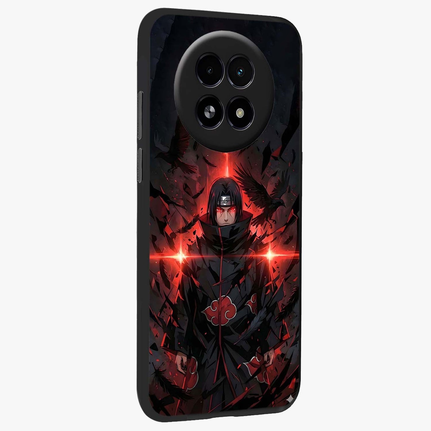 Focused Blade Discipline Glass Case upright view showcasing strong typography statement with sleek motivational theme.