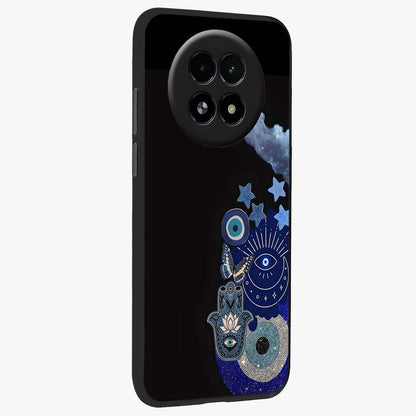 Galactic Charm Cluster Glass Case upright view showcasing glowing cosmic charm artwork with magical celestial style.