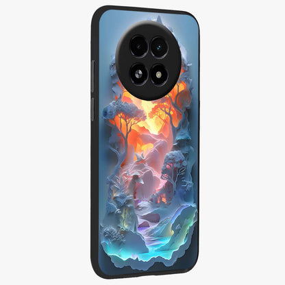 Glow Forest Portal Glass Case upright view showcasing enchanted forest portal artwork with fantasy nature theme.