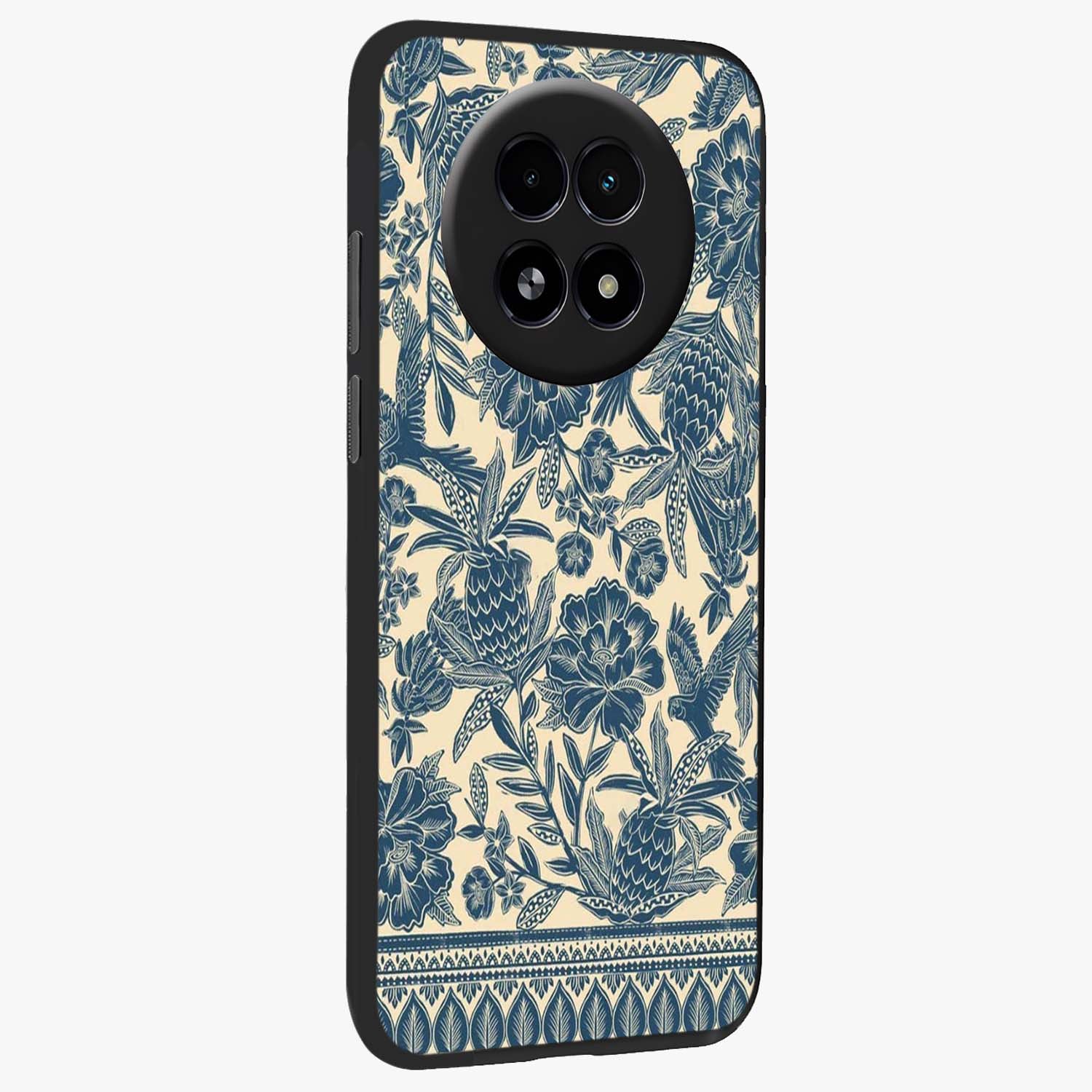 Heirloom Wild Bloom Glass Case upright view showcasing delicate wildflower artwork with timeless floral theme.