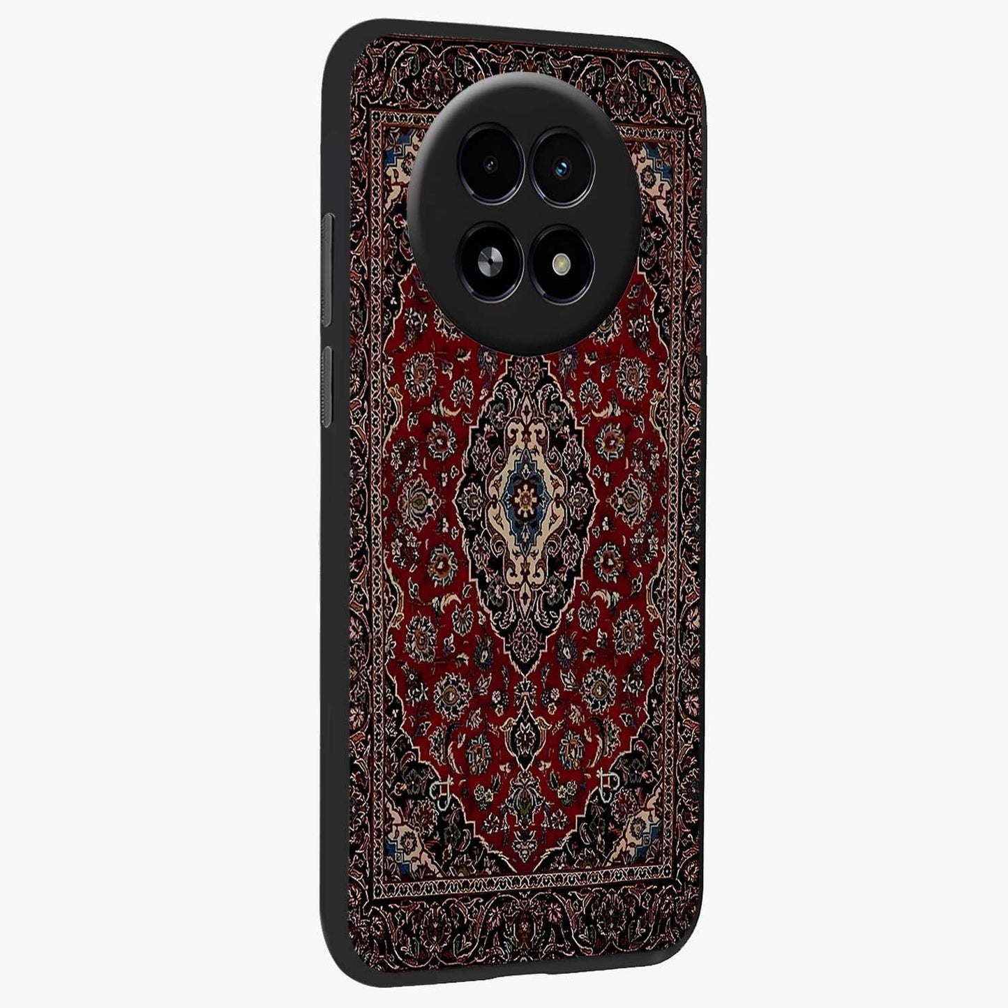 Heritage Carpet Royale Glass Case upright view showcasing detailed ornamental artwork with luxurious traditional theme.