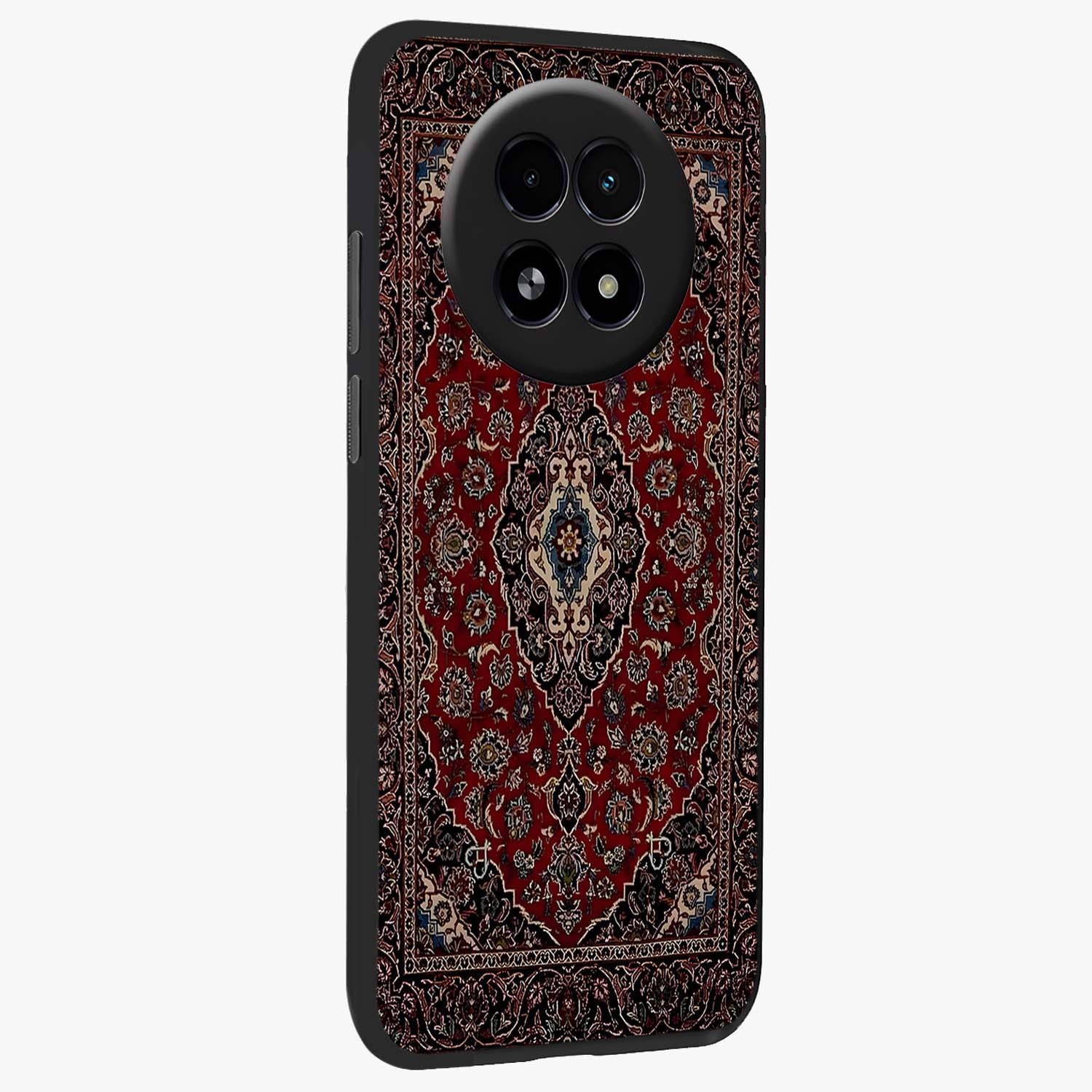 Heritage Carpet Royale Glass Case upright view showcasing detailed ornamental artwork with luxurious traditional theme.
