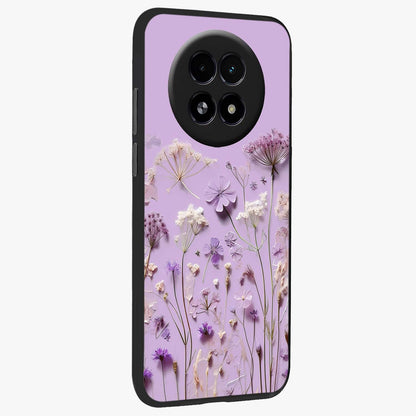 Lavender Blossom Dream Glass Case upright view showcasing delicate lavender blossom artwork with peaceful floral theme.