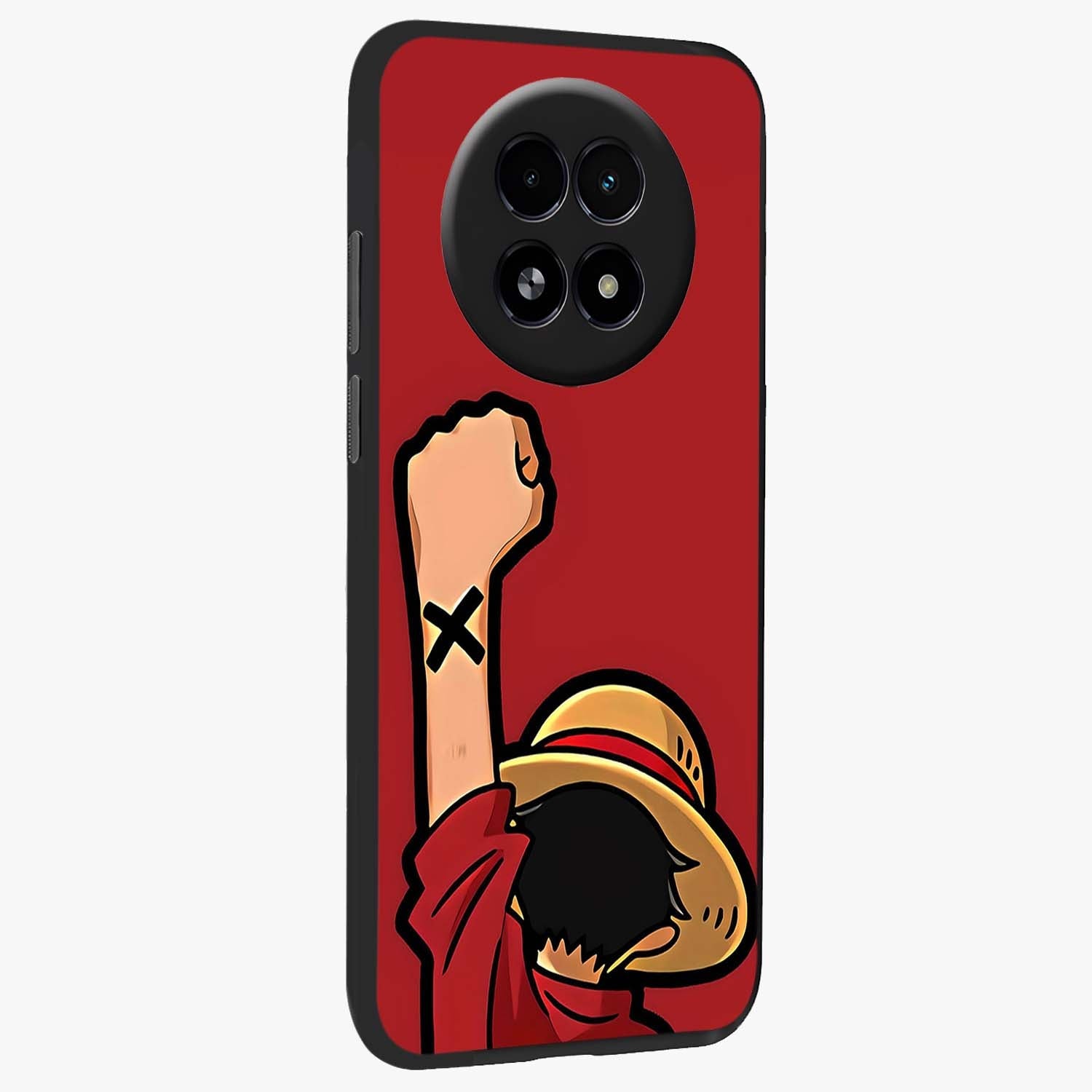 Luffy X Spirit Glass Case upright view showcasing striking anime artwork with adventurous character theme.