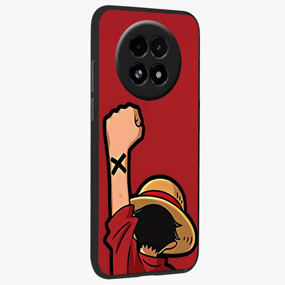 Luffy X Spirit Glass Case upright view showcasing striking anime artwork with adventurous character theme.
