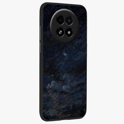 Lunar Veil Silence Glass Case upright view showcasing calm moon themed artwork with serene night atmosphere.