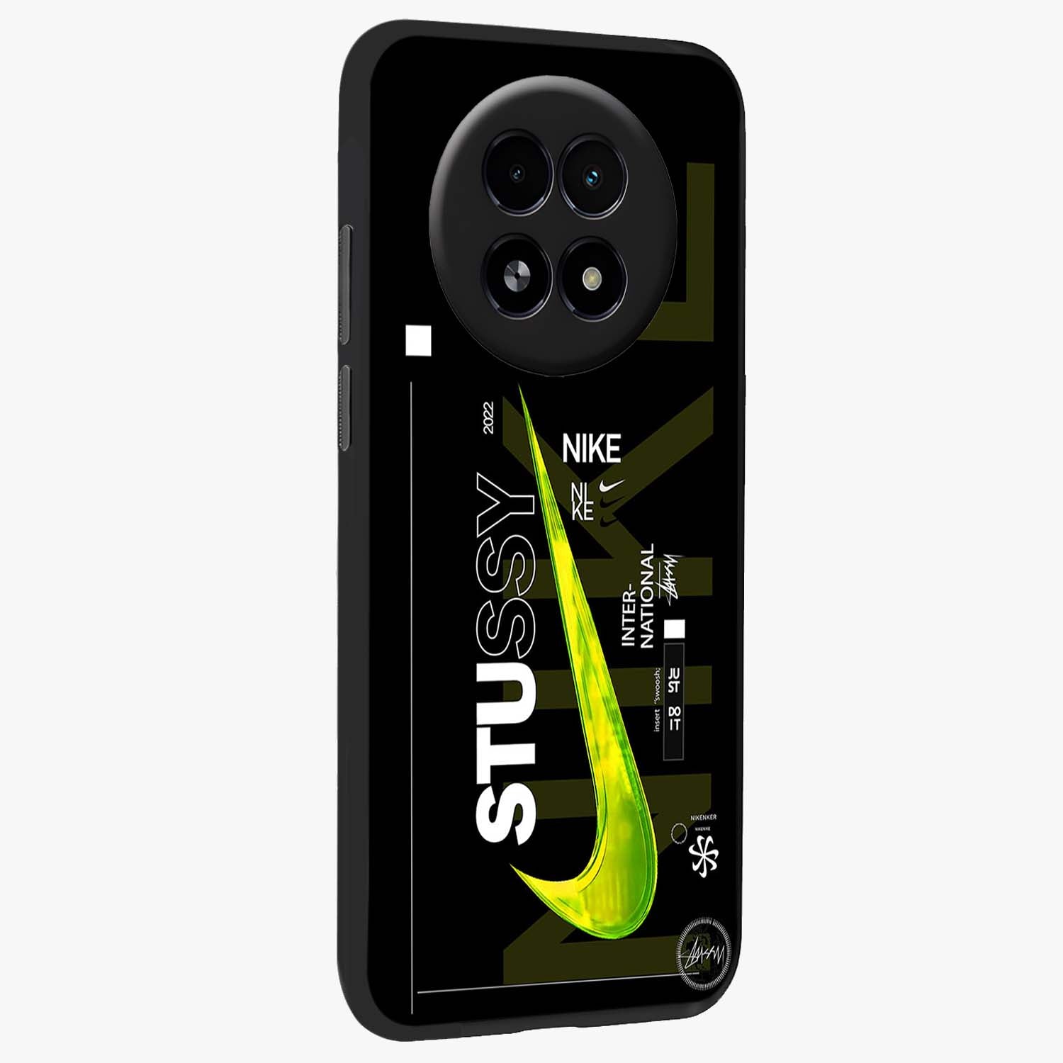 Neon Street Edition Glass Case upright view showcasing colorful neon artwork with modern street culture theme.