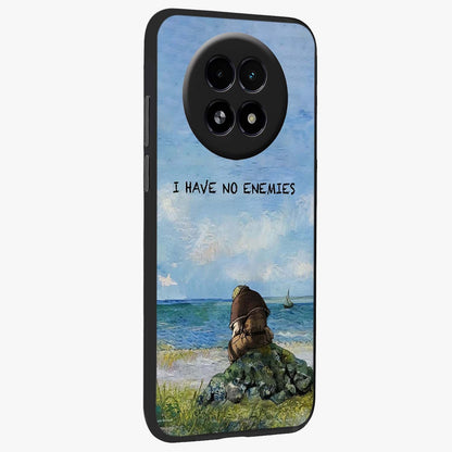 Peace Beyond War Glass Case upright view showcasing powerful peace symbol artwork with inspirational theme.