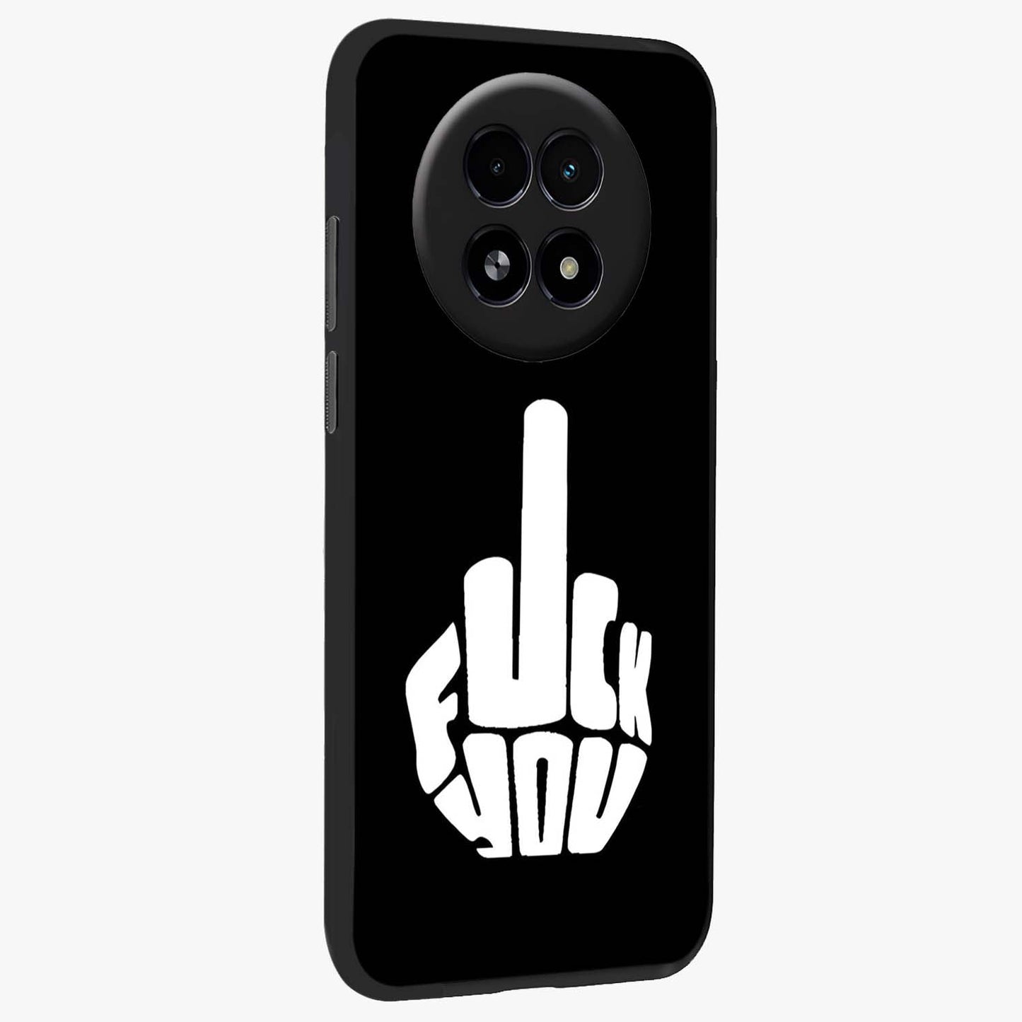 Rebel Mode On Glass Case upright view showcasing striking statement artwork with bold rebellious theme.