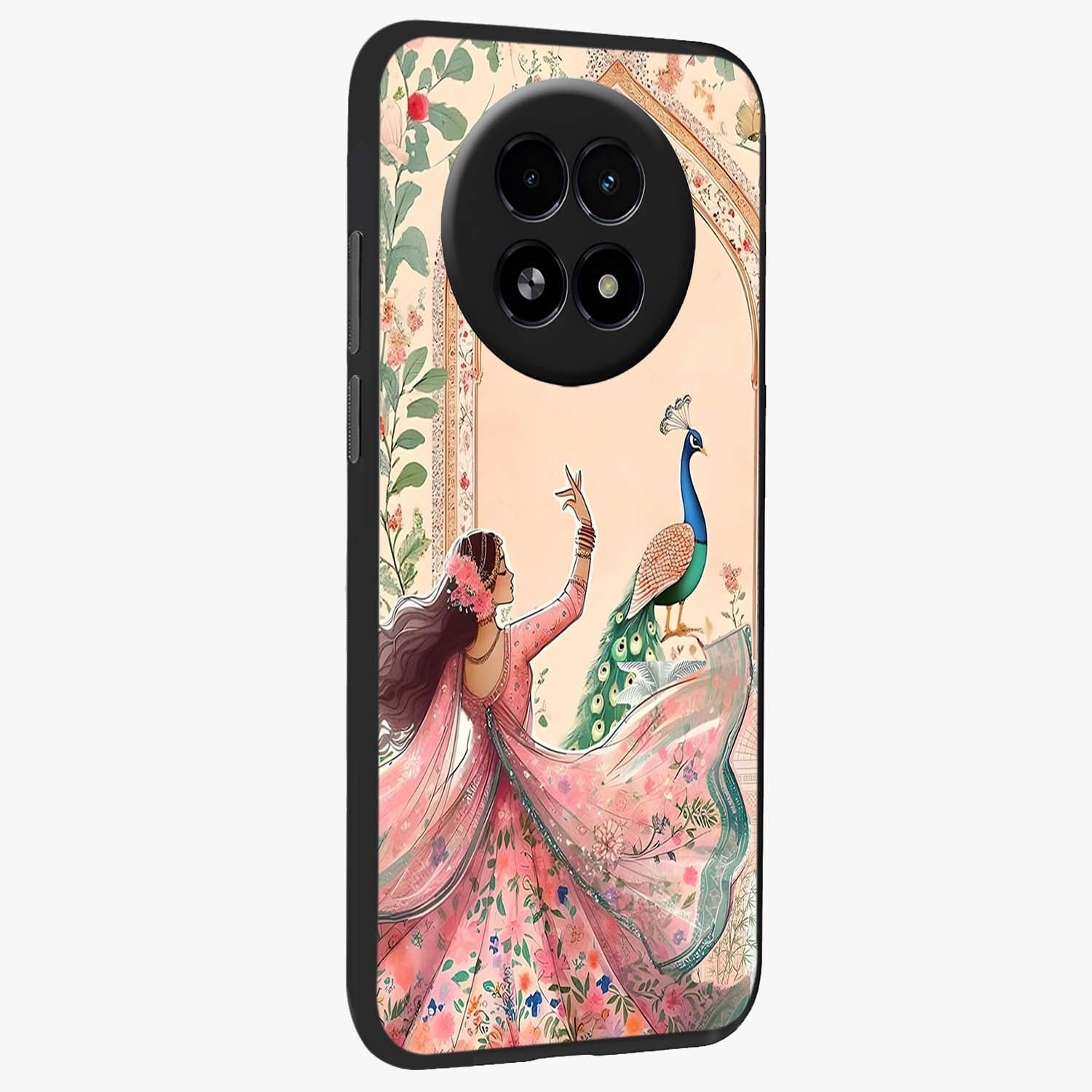 Royal Grace Muse Glass Case upright view showcasing stylish artistic artwork with sophisticated royal theme.