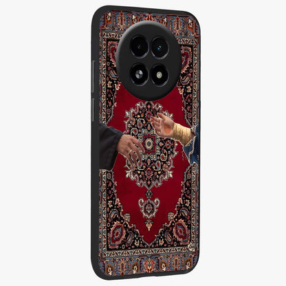 Royal Touch Reach Glass Case upright view showcasing stylish royal inspired artwork with graceful theme.