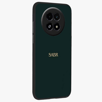 Sabr Minimal Patience Glass Case upright view showcasing calm minimalist artwork with motivational patience theme.