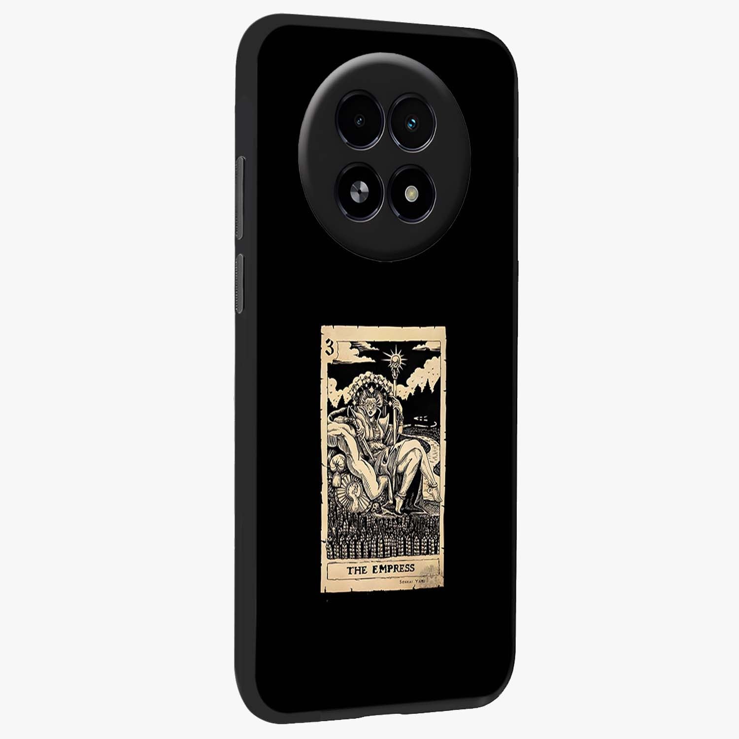 The Empress Glass Case upright view showcasing powerful empress themed artwork with luxurious artistic theme.