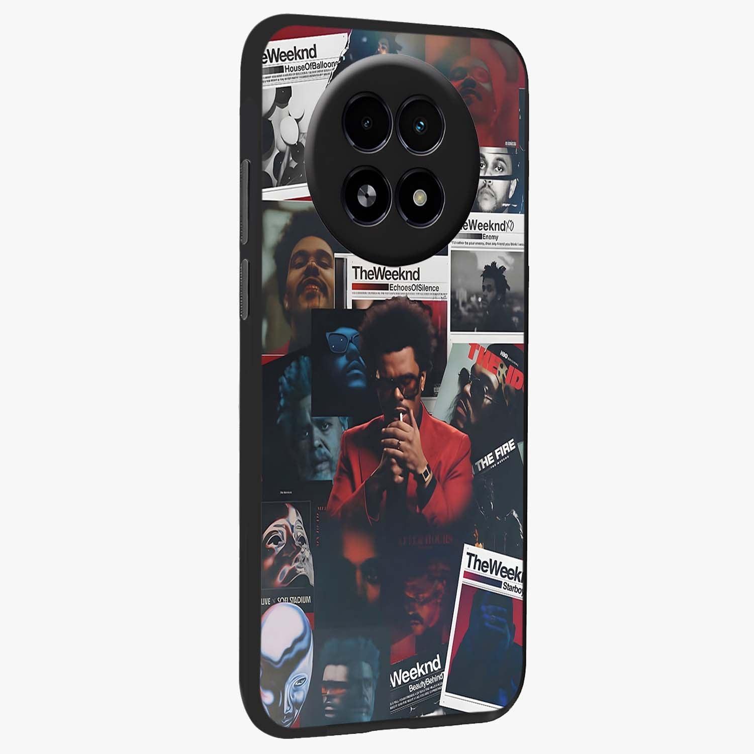 The Weeknd Glass Case upright view showcasing bold music themed artwork with contemporary artistic style.