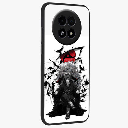 Uchiha Shadow Throne Glass Case upright view showcasing magical underwater galaxy artwork with vibrant cosmic theme.