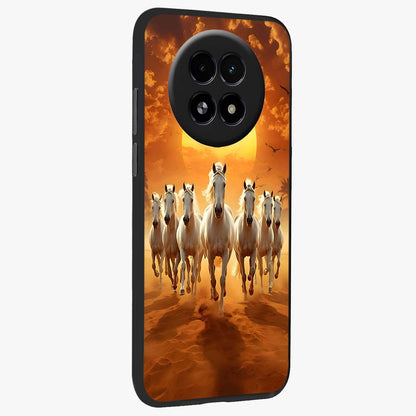 Wild Sunset Majesty Glass Case upright view showcasing dramatic sunset artwork with bold nature theme.