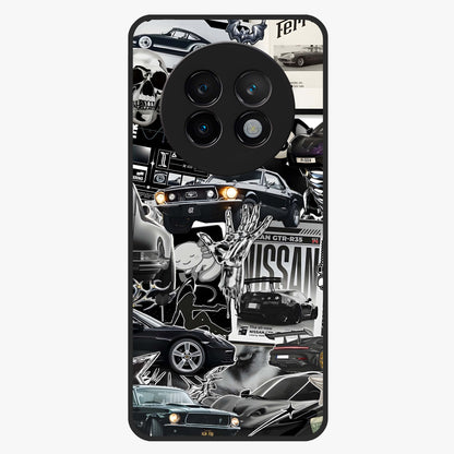 Aesthetic Dark Love Glass Case showing flat back view with dark romantic artwork and glossy glass finish.