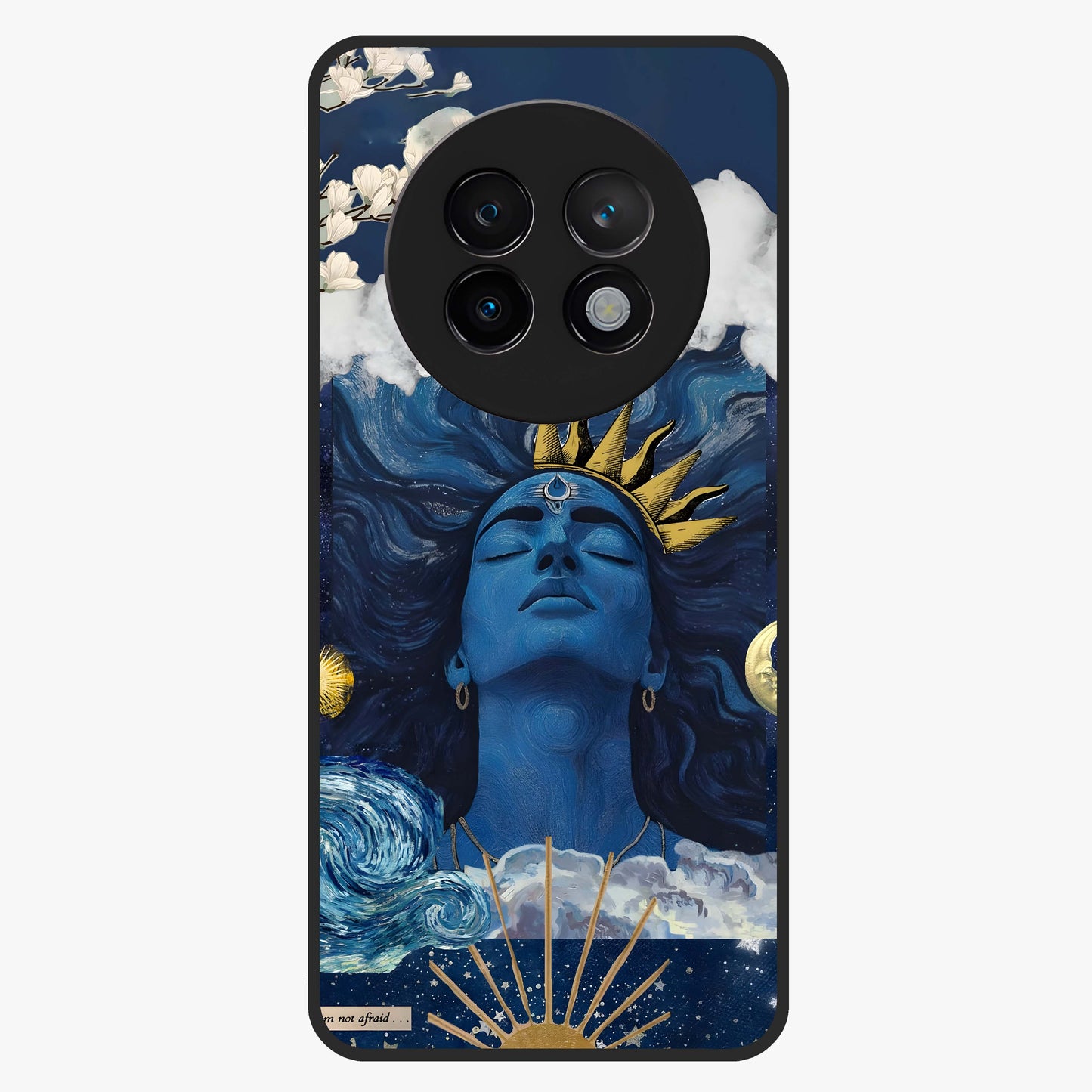 Aesthetic Lord Shiva Glass Case showing flat back view with divine Shiva artwork and glossy glass finish.