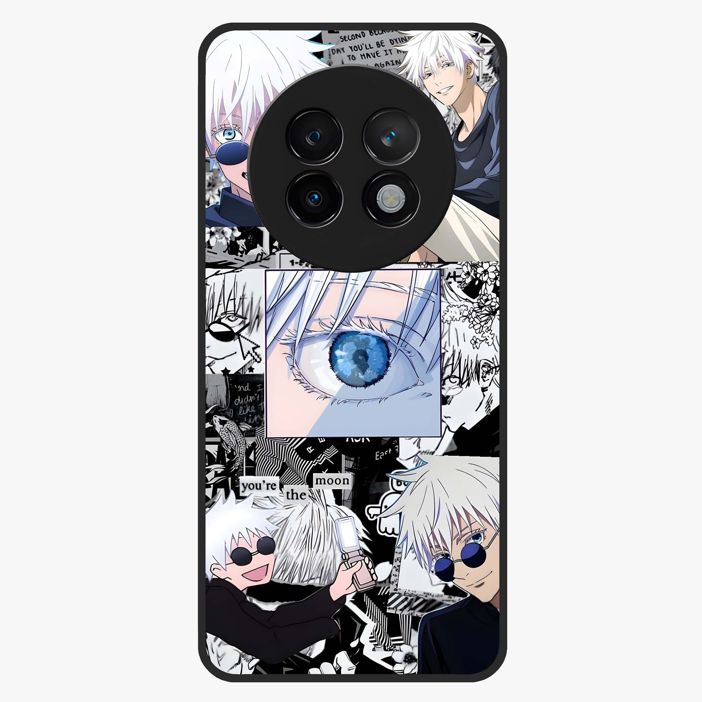 Infinity Sorcerer Chaos Glass Case showing flat back view with mystical sorcerer themed artwork and glossy glass finish.