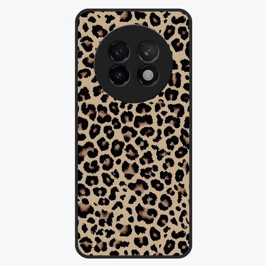 Savage Chic Pattern Glass Case showing flat back view with stylish patterned artwork and glossy glass finish.