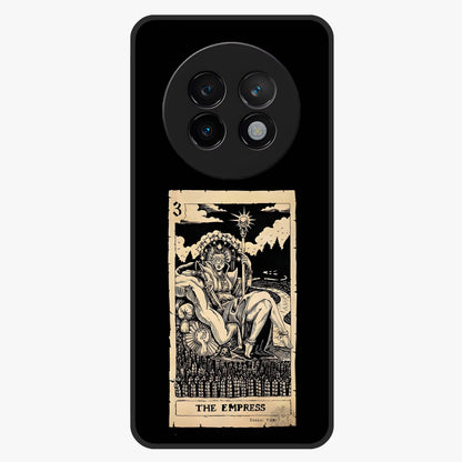 The Empress Glass Case showing flat back view with regal feminine artwork and glossy glass finish.