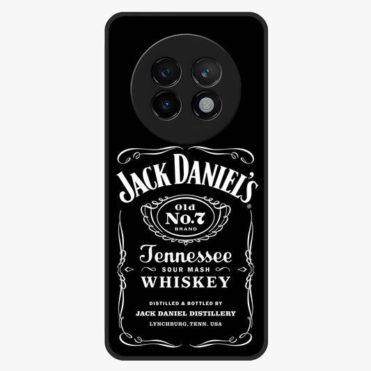 Vintage Whiskey Heritage Glass Case showing flat back view with classic whiskey inspired artwork and glossy glass finish.