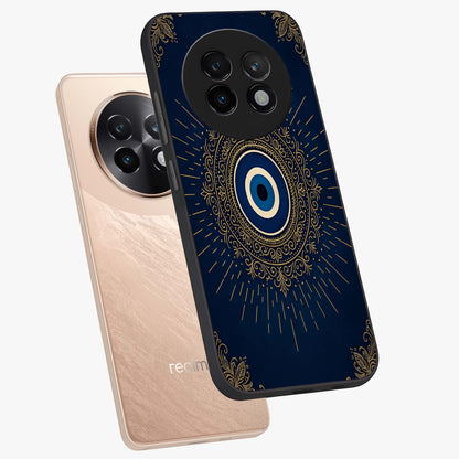 Golden Celestial Charm Glass Case displayed in angled mockup highlighting sparkling cosmic charm design with celestial aesthetic.