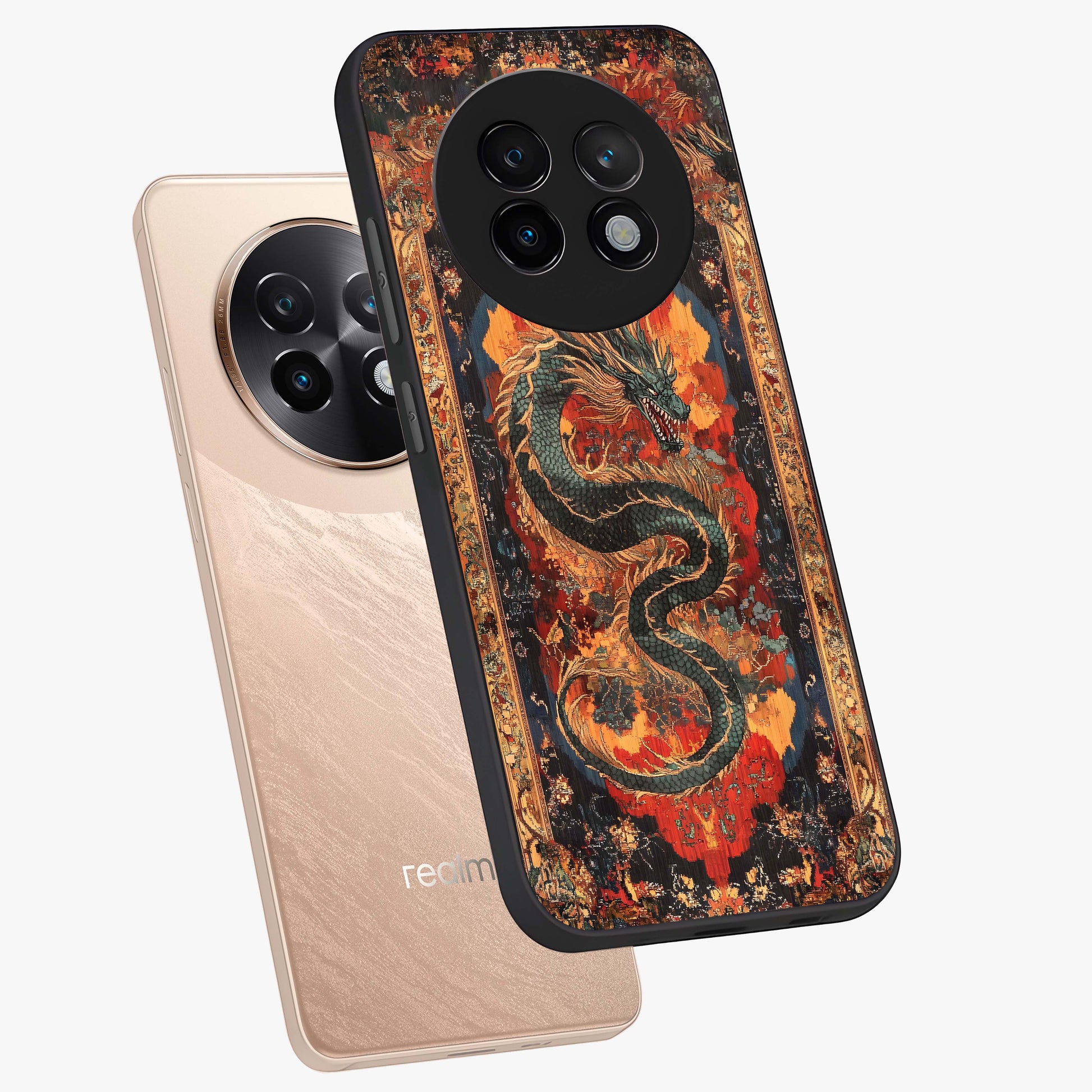Inferno Dragon Soul Glass Case displayed in angled mockup highlighting powerful dragon illustration with inferno aesthetic.