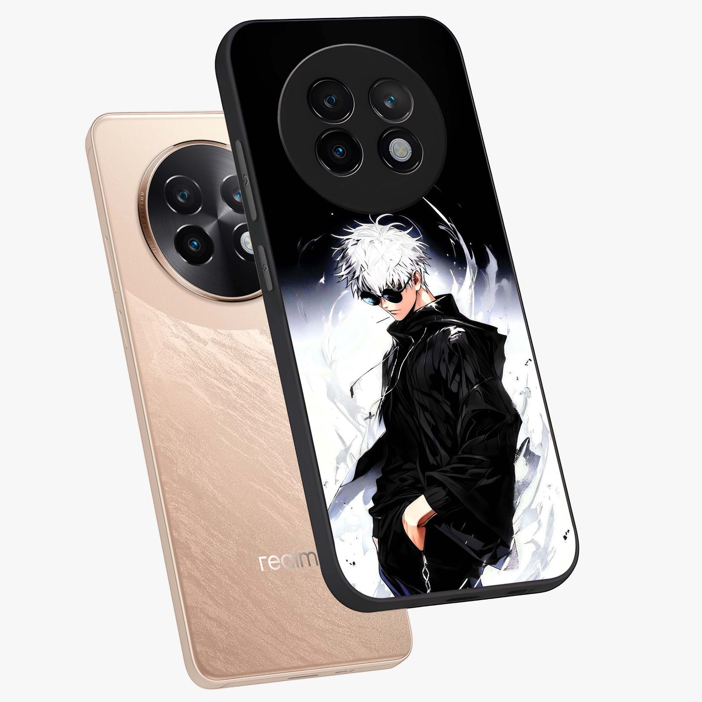 Limitless Shadow King Glass Case displayed in angled mockup highlighting dramatic dark hero design with intense aesthetic.