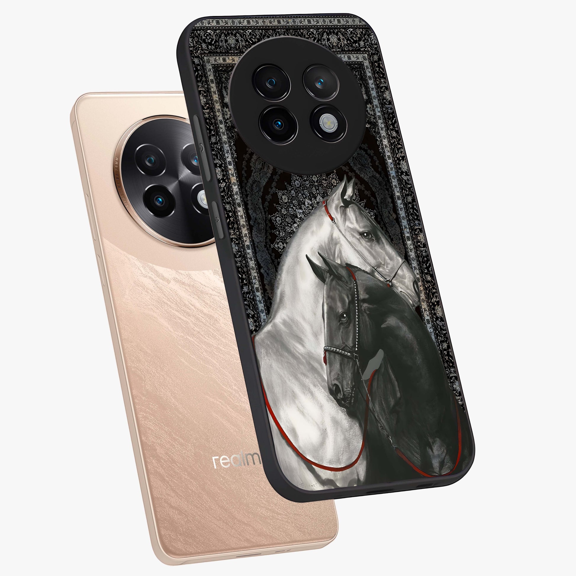 Majestic Ride Legacy Glass Case displayed in angled mockup highlighting sleek vehicle design with bold racing aesthetic.